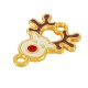 Enameled Zamak Connector Deer 15mm