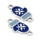 Enameled Zamak Connector Glove with Snowflake 10x14mm