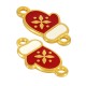 Connecteur en Zamak Émaillé gant avec Flocon de Neige 10 x 14 mm