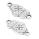 Enameled Zamak Connector Glove with Snowflake 10x14mm