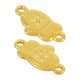 Enameled Zamak Connector Glove with Snowflake 10x14mm
