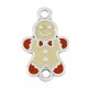 Enameled Zamak Connector Gingerbread Boy 12x14mm