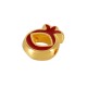Enameled Zamak Bead Pomegranate 9x11mm Ø1.4mm