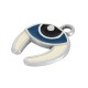 Charm fer à Cheval en Zamak Émaillé avec œil Maléfique 16 mm