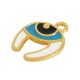 Charm fer à Cheval en Zamak Émaillé avec œil Maléfique 16 mm