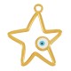 Enameled Zamak Pendant Star with Evil Eye 30mm
