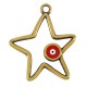 Enameled Zamak Pendant Star with Evil Eye 30mm