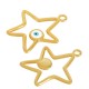 Enameled Zamak Pendant Star with Evil Eye 30mm