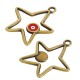 Colgante de Metal Zamak Estrella con Ojo y Esmalte 30mm