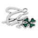 Enameled Zamak Pendant “Τύχη” with Four Leaf Clover 38x24mm