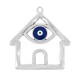 Colgante de Metal Zamak Casa con Ojo y Esmalte 50x48mm