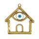 Colgante de Metal Zamak Casa con Ojo y Esmalte 50x48mm