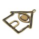 Colgante de Metal Zamak Casa con Ojo y Esmalte 50x48mm