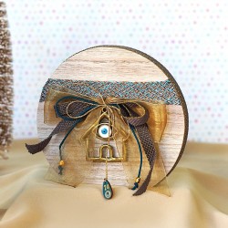 Pendentif Maison en Zamak Émaillé avec œil Maléfique 50 x 48 mm