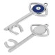 Colgante de Metal Zamak con Ojo Herradura y Esmalte 33x70mm