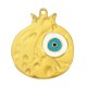 Enameled Zamak Pendant Pomegranate with Evil Eye 36x42mm