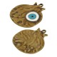 Enameled Zamak Pendant Pomegranate with Evil Eye 36x42mm