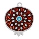Pendentif en Zamak Émaillé Grenade avec œil Maléfique 28 x 29 mm