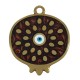 Pendentif en Zamak Émaillé Grenade avec œil Maléfique 28 x 29 mm