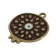 Pendentif en Zamak Émaillé Grenade avec œil Maléfique 28 x 29 mm