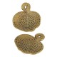 Pendentif en Zamak Émaillé Citrouille 35 x 37 mm