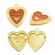 Pendentif en Laiton Émaillé en Forme de cœur « Sweet » Ouvrant 19 mm