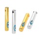 Enameled Brass Slider Bar Round with Evil Eye 4x20mm Ø2mm
