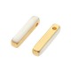 Enameled Brass Slider Bar Round with Evil Eye 4x20mm Ø2mm