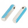 Argent 999° plaqué antique/Bleu clair/Blanc/Noir