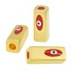 Tubo Cuadrado de Latón Esmaltado con ojo Turco 10 x 4 mm Ø 1,5 mm