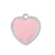 Ciondolo in Acciaio Inossidabile 304 Smaltato a Forma di Cuore 13X14 mm