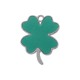 Enameled Stainless Steel 304 Charm Four Leaf Clover 10x13mm