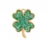 Or 18 carats/ Vert pailleté