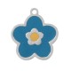 Breloque Fleur avec Émail 15x16mm en Acier Inoxydable 304
