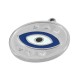 Ciondolo Rotondo in Acciaio Inossidabile 304 Smaltato con Occhio Malvagio 20 mm