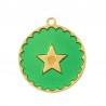 Oro 18 carati/ Verde trasparente/ Senape