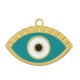 Enameled Stainless Steel 304 Charm Evil Eye 17x25mm