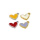 Enameled Stainless Steel 304 Charm Heart 12x13mm