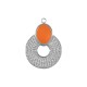 Charm rond en Acier Inoxydable 304 Émaillé avec Goutte 17 x 21 mm