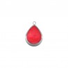 Acier/ Rouge perle