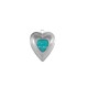 Charm cœur en Acier Inoxydable 304 Émaillé 17 x 21 mm
