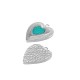 Charm cœur en Acier Inoxydable 304 Émaillé 17 x 21 mm
