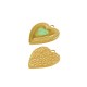 Enameled Stainless Steel 304 Charm Heart 17x21mm