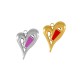 Ciondolo a Forma di Cuore in Acciaio Inossidabile 304 Smaltato 17X24 mm