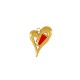 Ciondolo a Forma di Cuore in Acciaio Inossidabile 304 Smaltato 17X24 mm