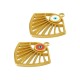 Enameled Stainless Steel 304 Charm with Evil Eye 20x19mm