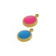 Charm rond en Acier Inoxydable 304 Émaillé 7 mm