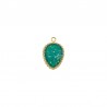 18K Gold/ Glitter Turquoise AB