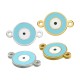 Enameled Stainless Steel 304 Connector Round & Evil Eye 10mm