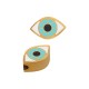 Slider in Acciaio Inossidabile 304 Smaltato con Occhio Malvagio 12X7 mm Ø1.7 mm